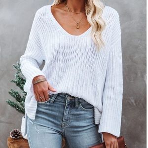 Cotton V-neck sweater